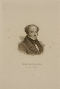 Portret van Francois Rene (1768-1848) Vicomte de Chateaubriand